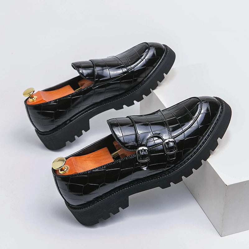 BRIT LOAFER - Men's Genuine Leather Business Casual Loafers - Slip-On British Style Plus Size Shoes