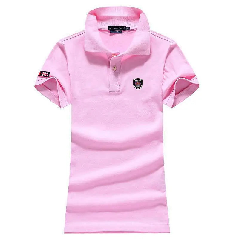 Fashion Clothing Polos Femme Summer Womens Polo Neck Shirt Short Sleeve Lapel Womens Tees Casual Sportwear Cotton Ladies Tops