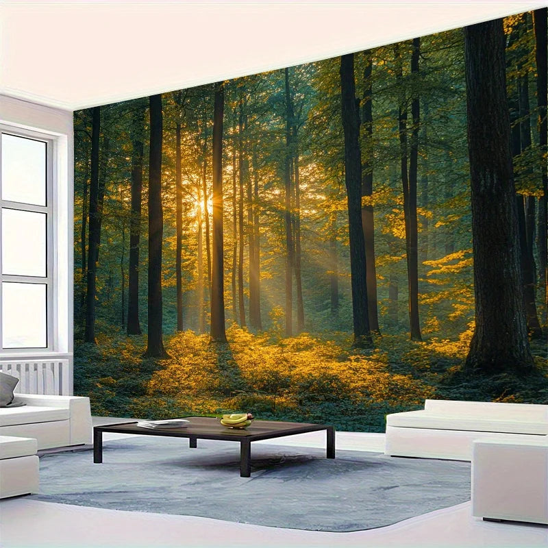 Forest Nature Tapestry – Black Light Wall Hanging