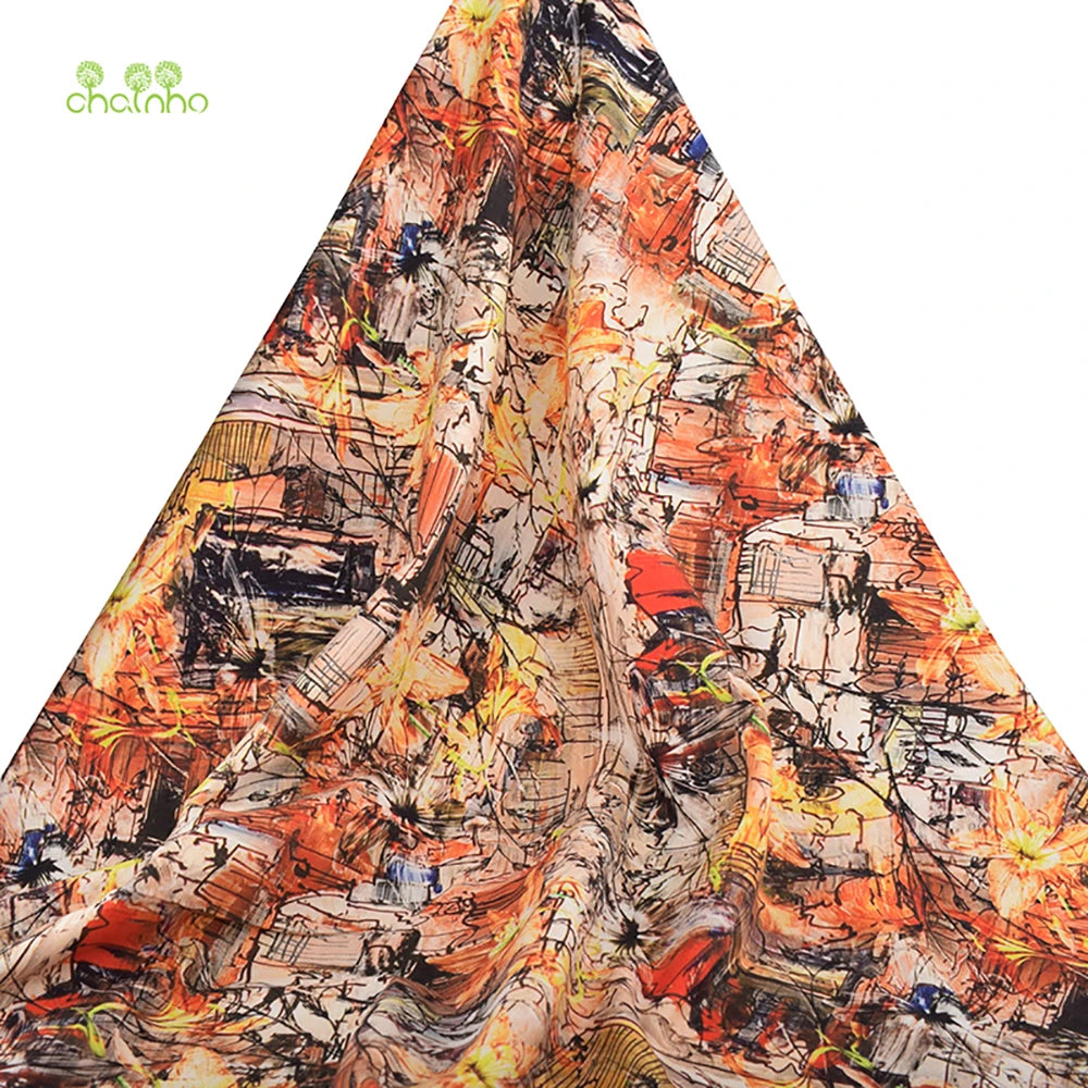 Chainho Printed Cotton Linen Fabric – 140cm Wide, 5 Patterns