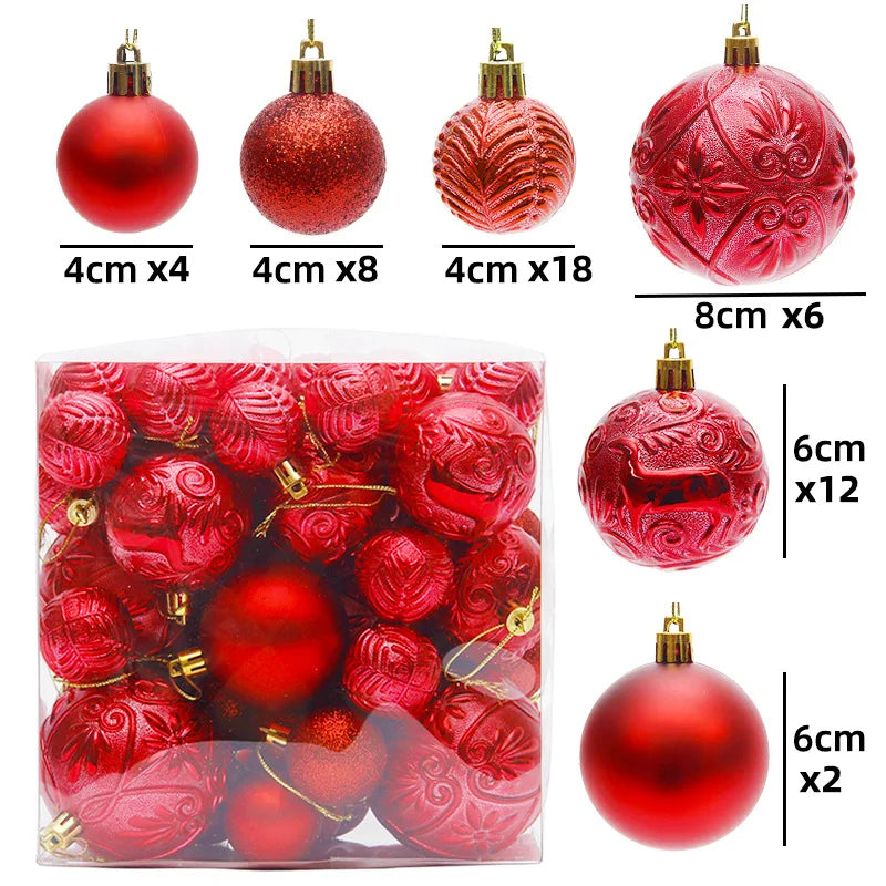 Special-Shaped Christmas Ornaments - 36 or 40 Pieces - Six Colours