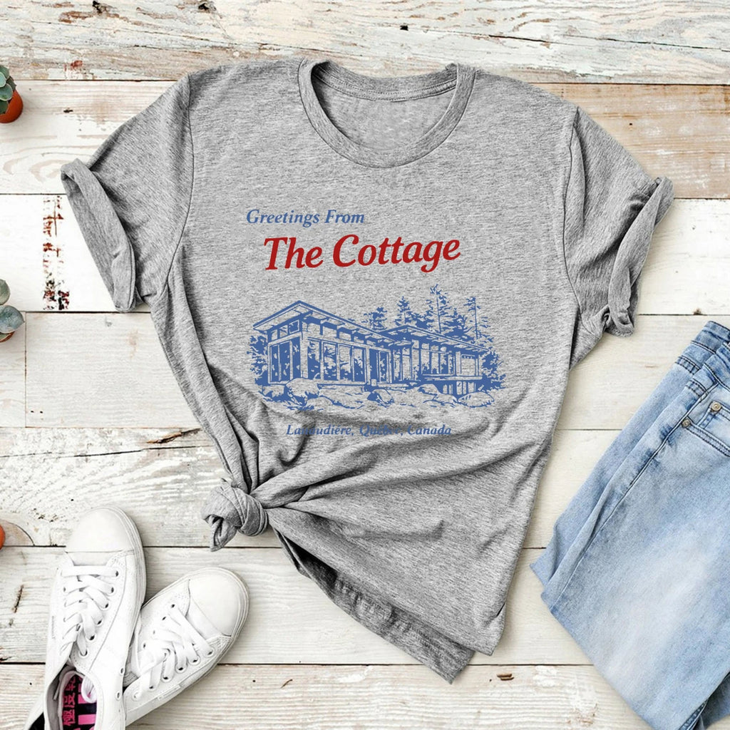 I'm Coming To The Cottage T-Shirt Heated Rivalry Romance Hockey Fan Tee Unisex Graphic T Shirts vintage Casual Top Women Clothes