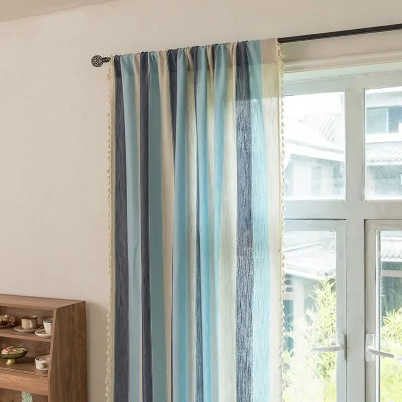 TASSEL JACQUARD CURTAINS - 500gsm, 14 Patterns, Rod Pocket - Textured Rooms