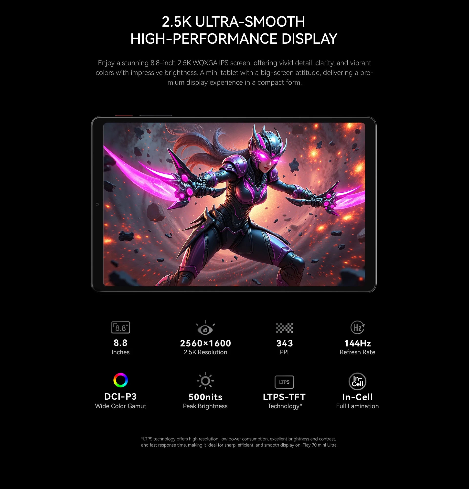 ALLDOCUBE iPlay 70 Mini Ultra 8.8" 2.5K 144Hz Gaming Tablet