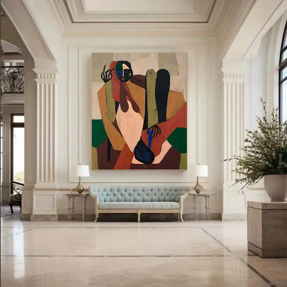 Bimoyear Abstract Figure Painting - Hand Painted Canvas - Modern Expression