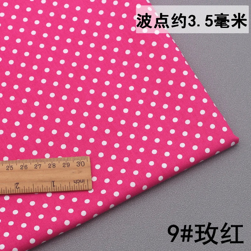 Pure Cotton Polka Dot Poplin Fabric Thin Upholstery By the Meter for Clothes Shirts Pants Skirts Dresses DIY Sewing Soft Textile