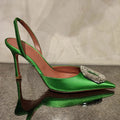 Water Diamond Buckle Toe Sandals 2026 New Pointed Thin Heel Hollow Banquet High Heels Platform Sandals Women Shoes