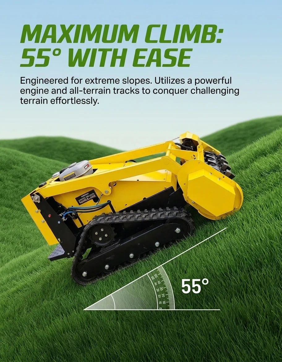 Remote Control Lawn Mower - 850 mm - Tracked Self-Propelled