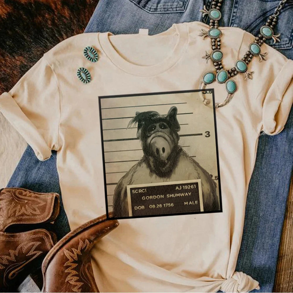 Alf t-shirts women designer Tee female graphic clothing