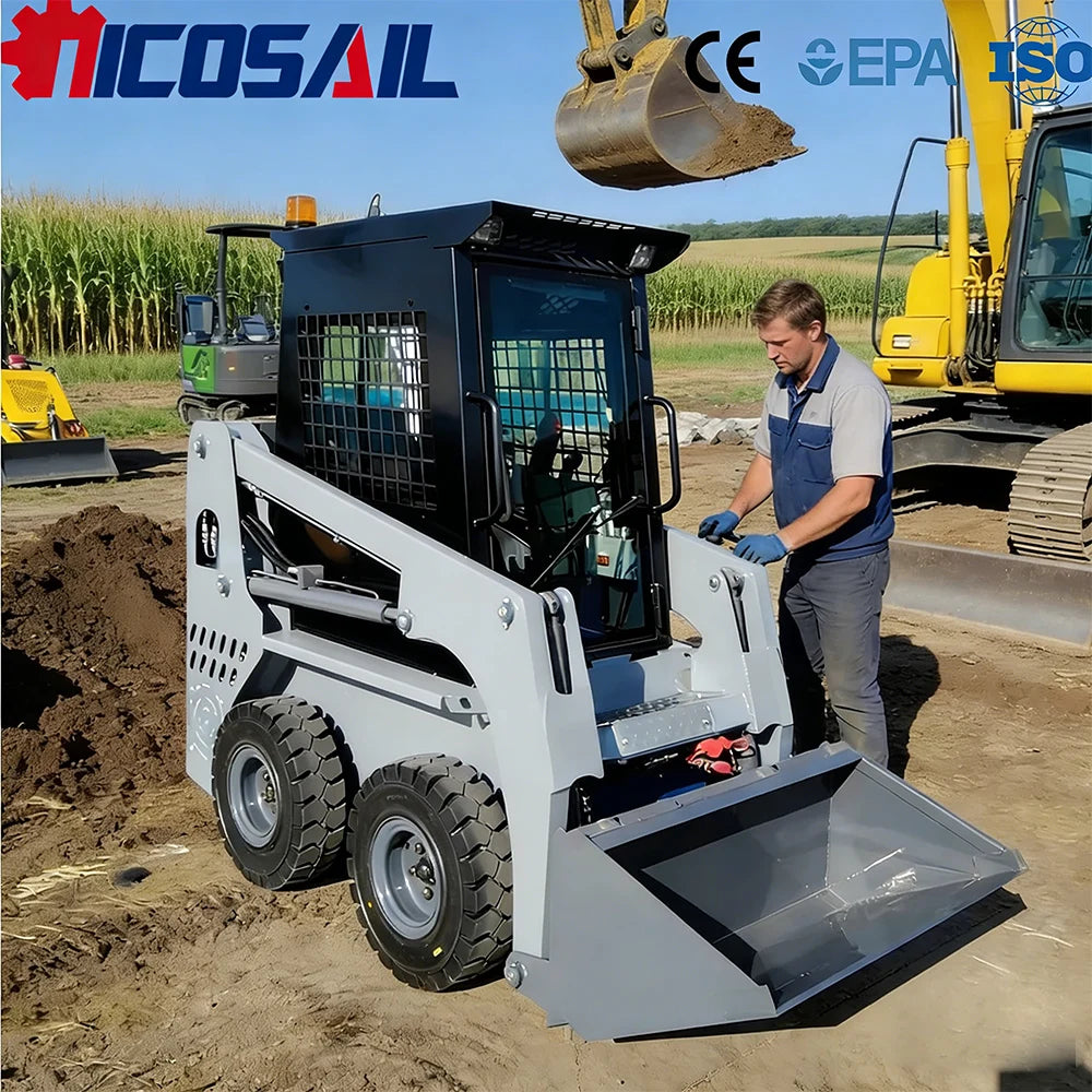 JC25 SKID STEER LOADER - 380 KG Load, Kubota Power - Compact Farm Work