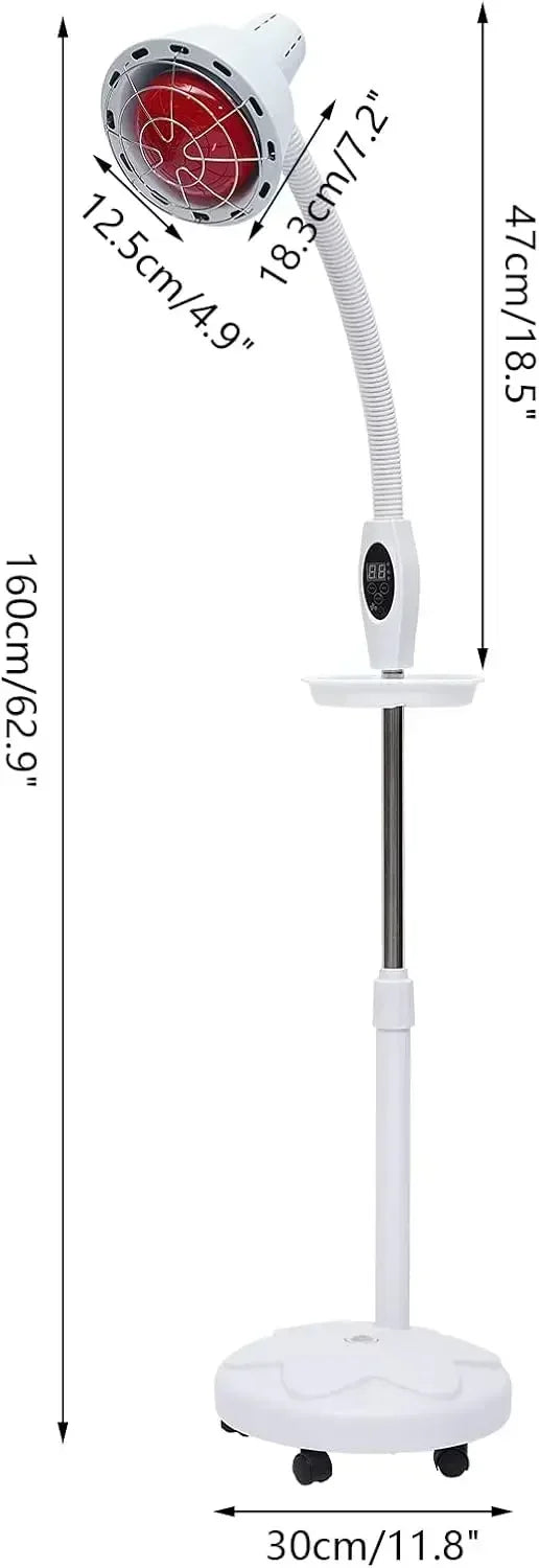 Infrared Heat Lamp 275W – 360° Rotatable with Timer