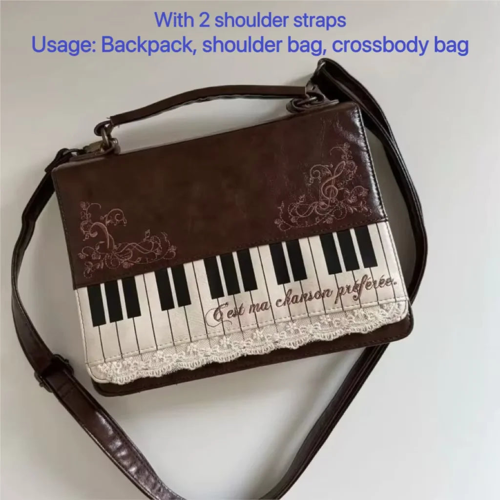 Vintage Piano Crossbody Bag