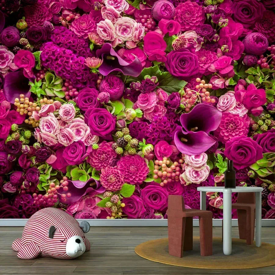 Custom Floral Photo Wallpaper – Peel & Stick or Non-Woven