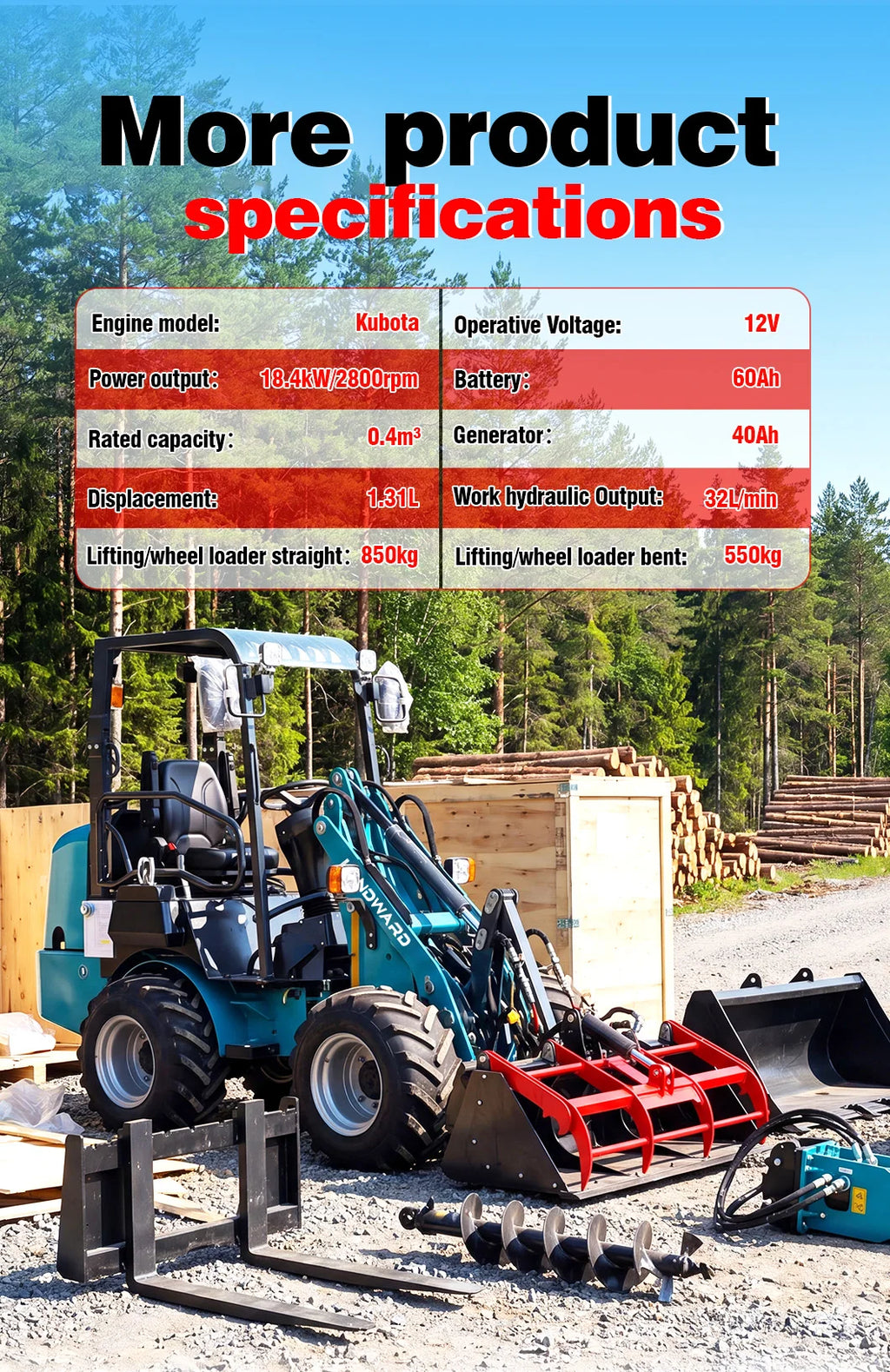 Wheel Loader - Hydraulic Diesel - Farm & Construction