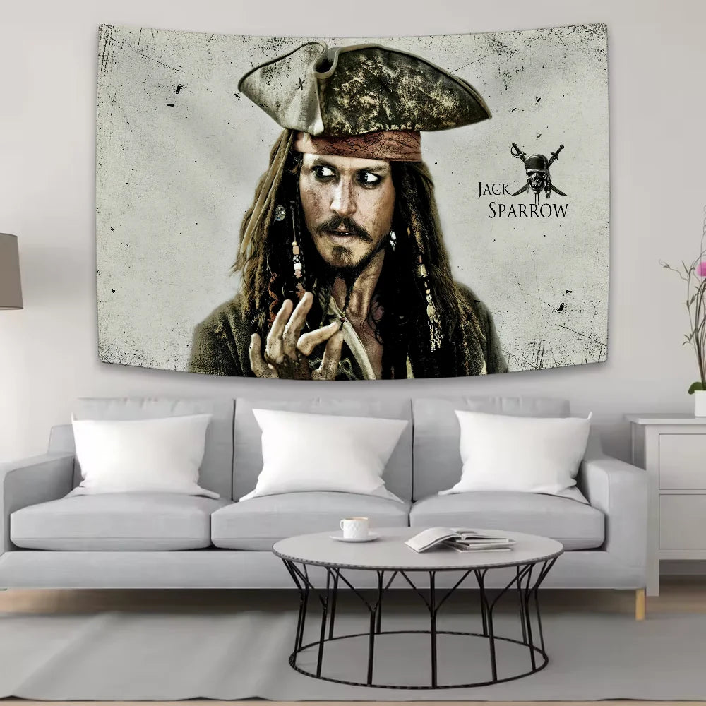 JACK SPARROW TAPESTRY - Polyester - Pirate Wall Decor