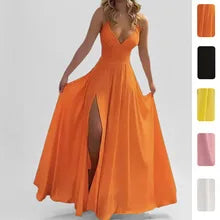 2026Spring new women's clothing Foreign trade European and American dresses Elegant casual loose-fitting plant print long dress