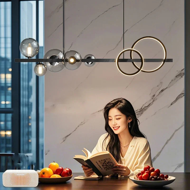 Modern Glass Pendant Light – 4 Styles, Dimmable RC