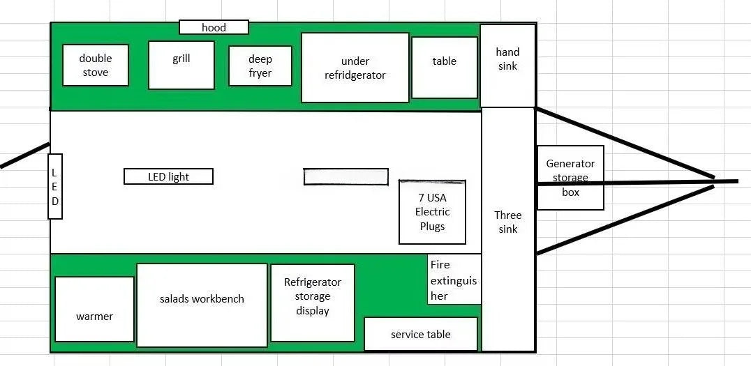 16ft Food Concession Trailer – BBQ Pizza Burger Truck Street