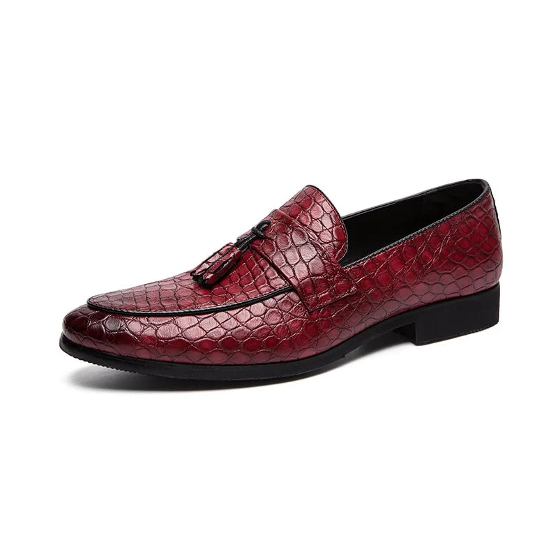 Men's Pointed Toe Slip-On Loafers - Soft PU Casual Moccasins EU 38-47