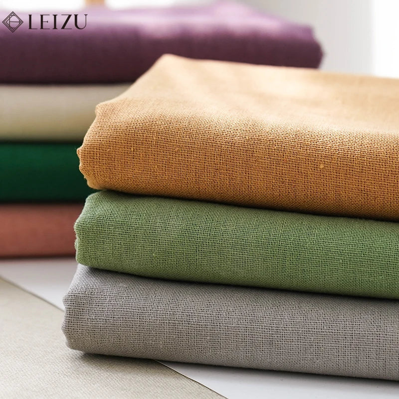 SOLID COTTON-LINEN FABRIC - 135 cm Wide, 3 Lengths - Colorful Makes