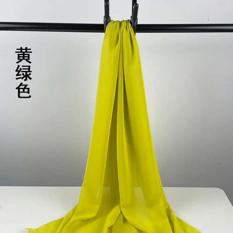 100D CHIFFON FABRIC BY THE METER - Soft Woven Sheer, 55 Colors - Make It Yours