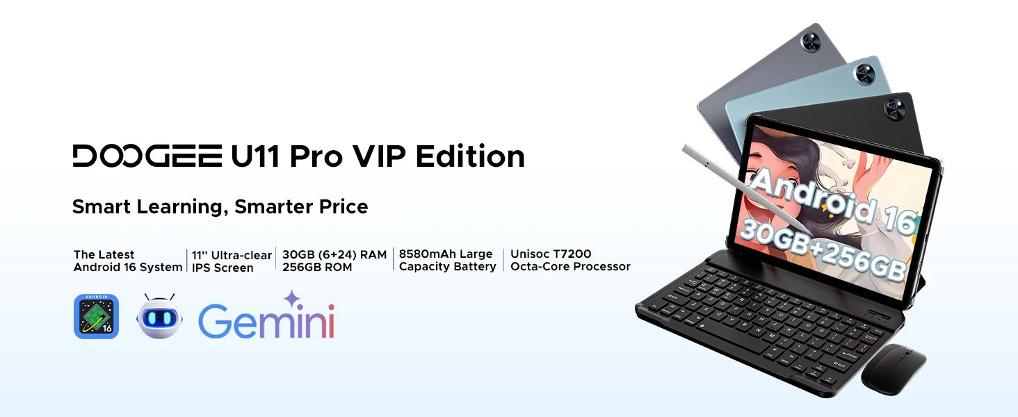 DOOGEE U11 Pro 11" - Android 16 Tablet + Full Kit