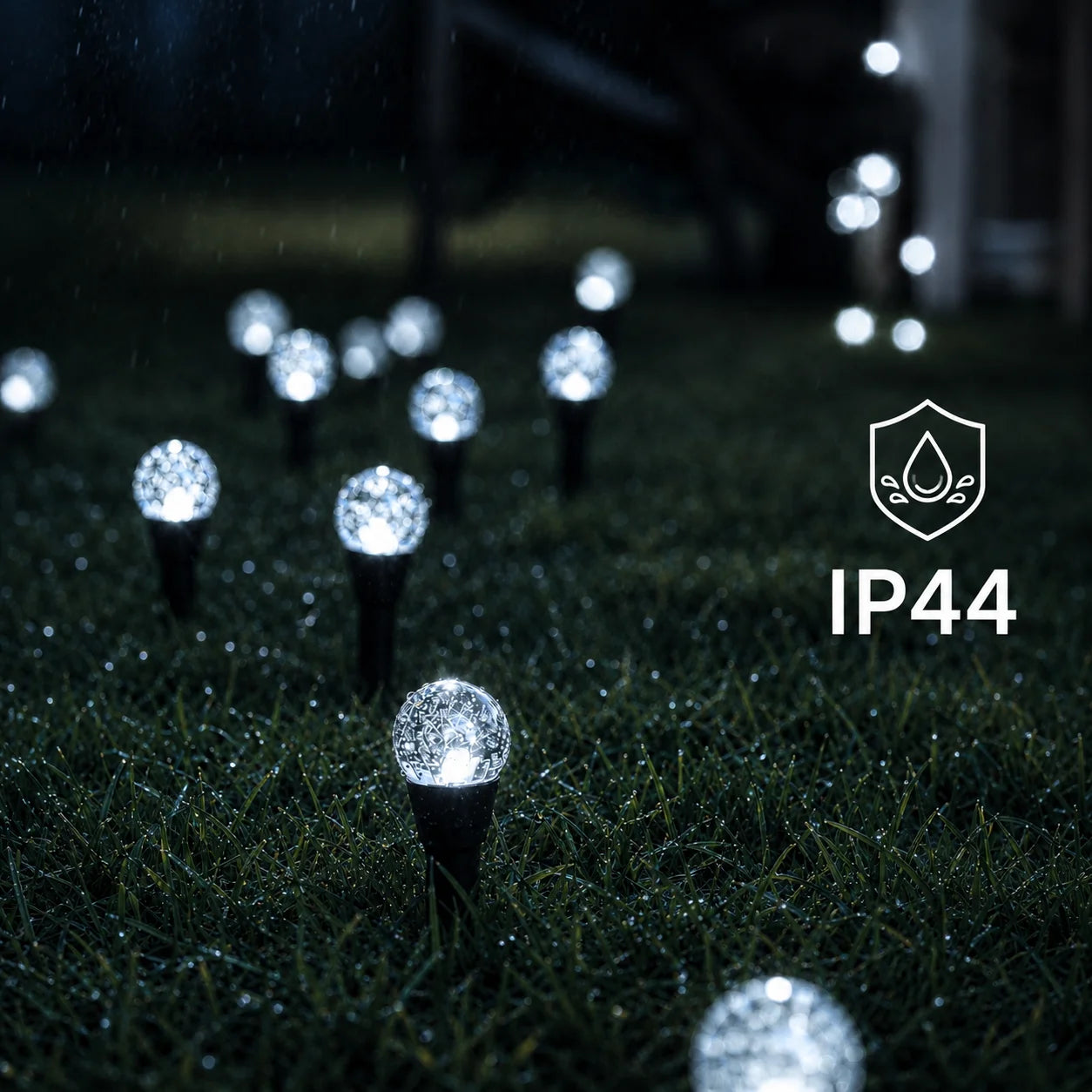 SOLAR CRYSTAL GARDEN LIGHTS - 20-Piece, RGB Options - 8-Mode Pathway Glow