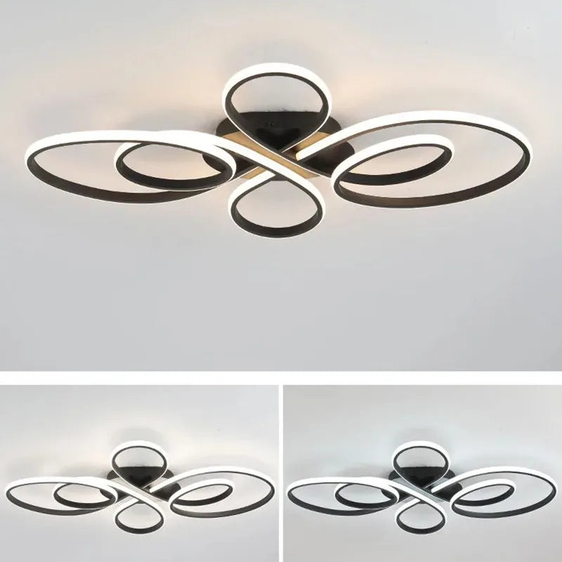 Modern LED Ceiling Light 66x40cm – Dimmable, Remote Option