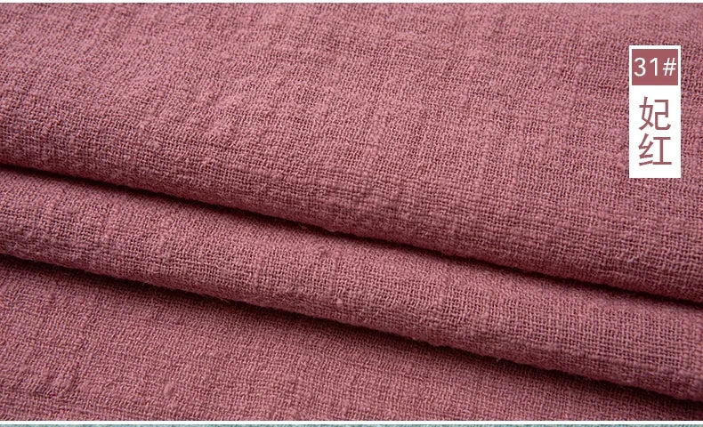 Soft Thin Linen Cotton Fabric Solid Color Organic Material Pure Natural Flax For Sewing Handmade Clothes Patchwork Fabric
