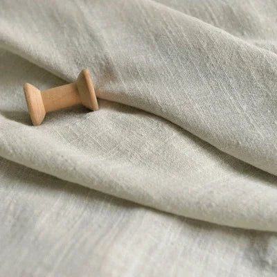 BAMBOO LINEN FABRIC BY THE METER - Sand Washed Cotton Linen Cloth Soft Drape Microtransparent for Dresses & Sewing - 22 Colors