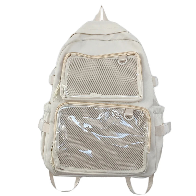 Transparent Ita Backpack - Large Capacity School Bag JK Style