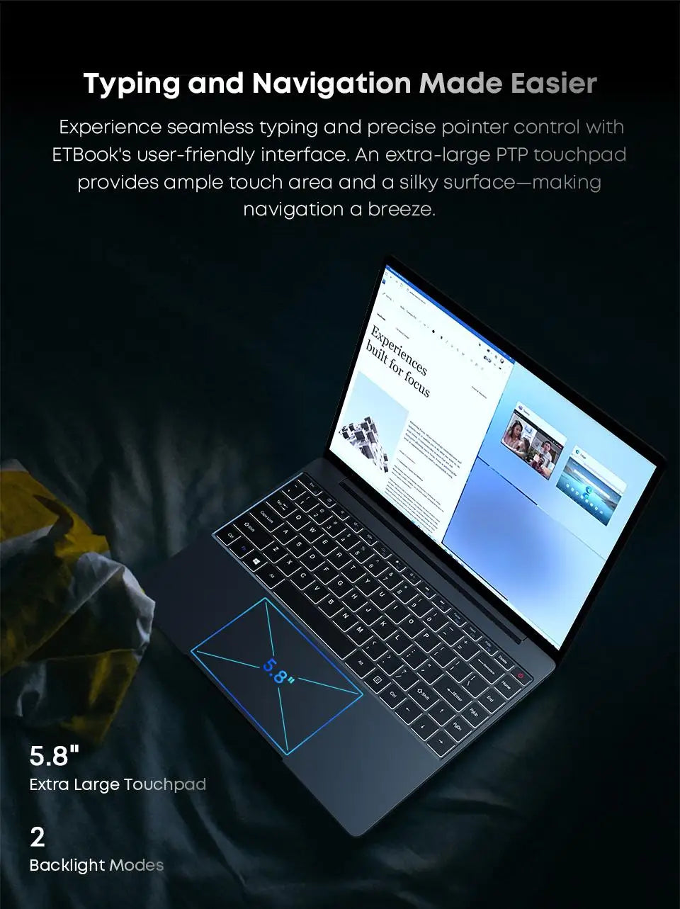 Acer E10 ETBook 14" 2K - i3-1220P Ultra-Thin Laptop