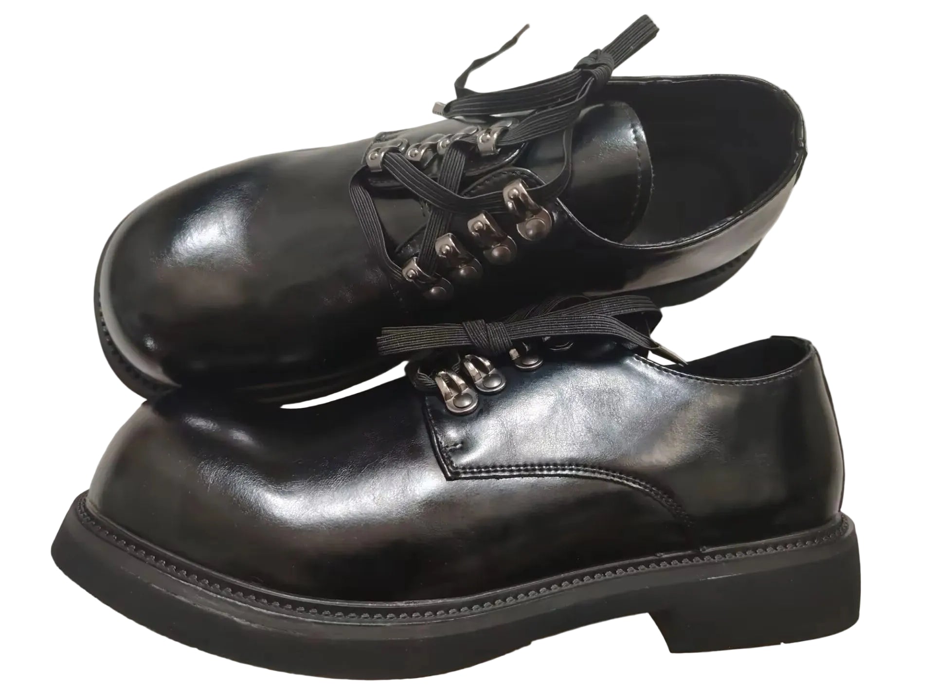 WASHED EDGE - Men's Hidden Height-Increase Washed Leather Derby Shoes - Waterproof Cowhide Lace-Up Casual Business