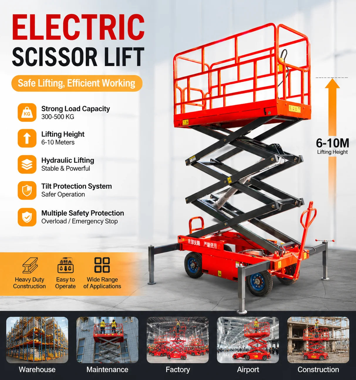 Hydraulic Scissor Lift Table - 500 kg - MP-0.5-4