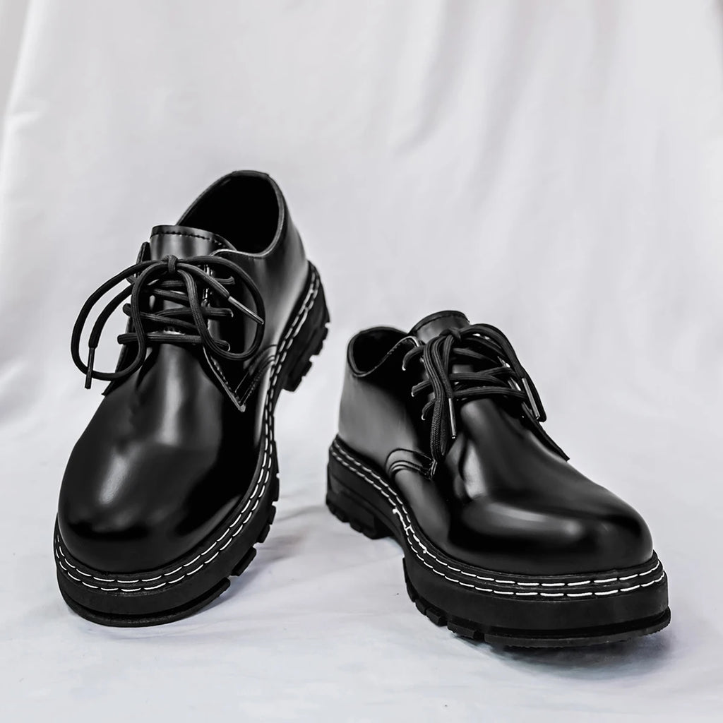 Men's Casual Business Shoes - Breathable PU Leather Anti-Slip Flat