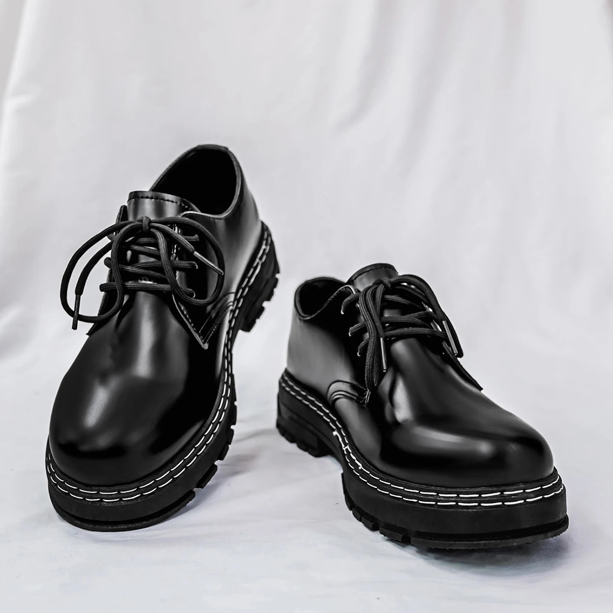 Men's Casual Business Shoes - Breathable PU Leather Anti-Slip Flat