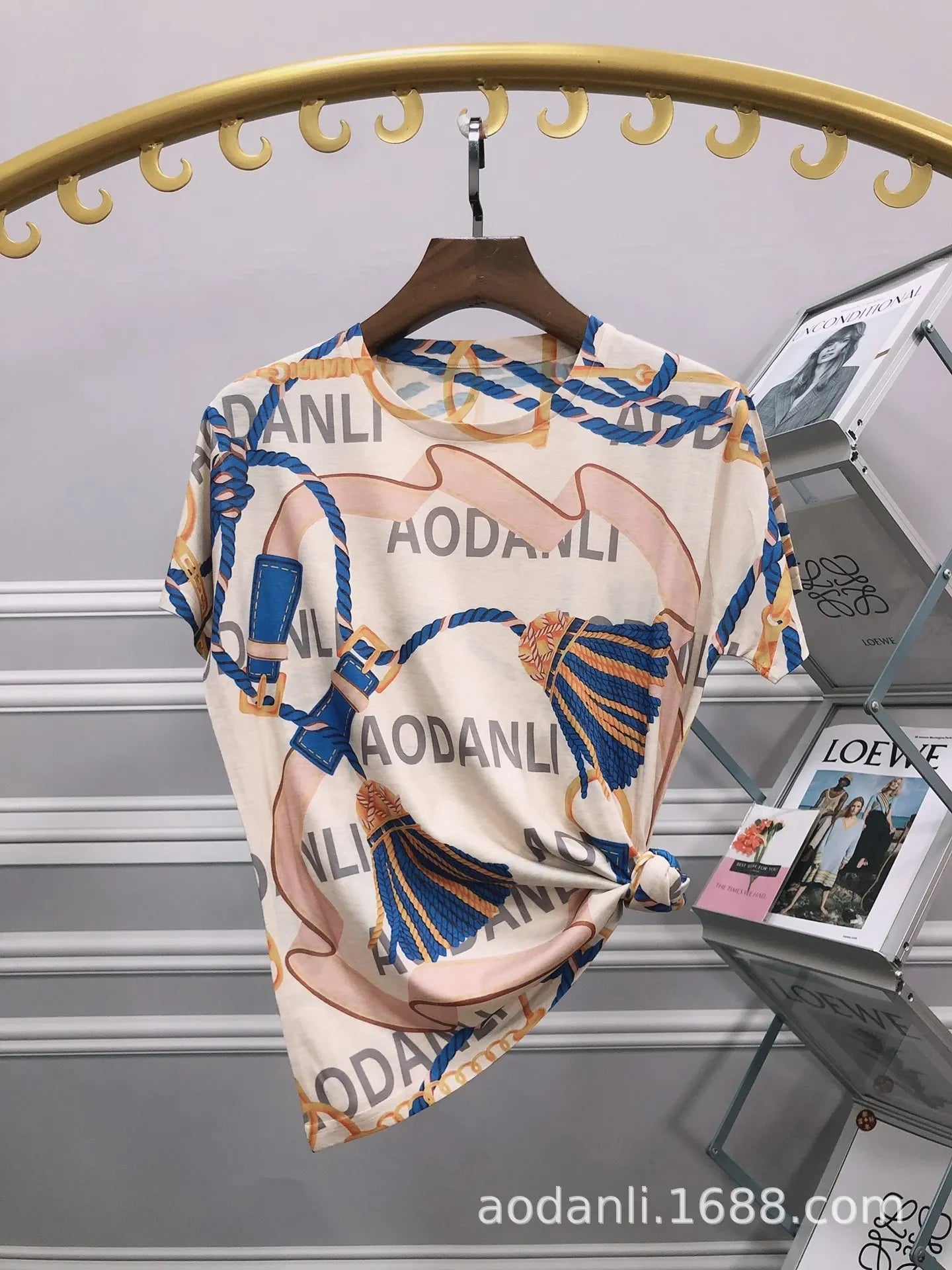 2025 Cartoon Printed T Shirts Women Clothes Vintage Style Casual Horse Pattern Female Short Sleeve Summer Tops Женская Одежда