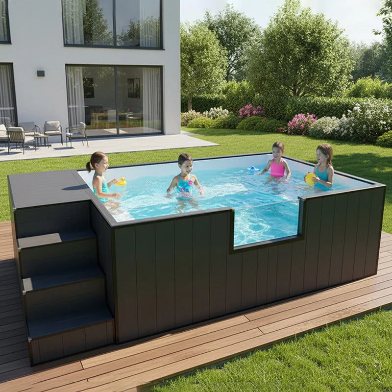 LUXURY CONTAINER POOL - Fiberglass & Glass Window - Custom 20ft / 40ft