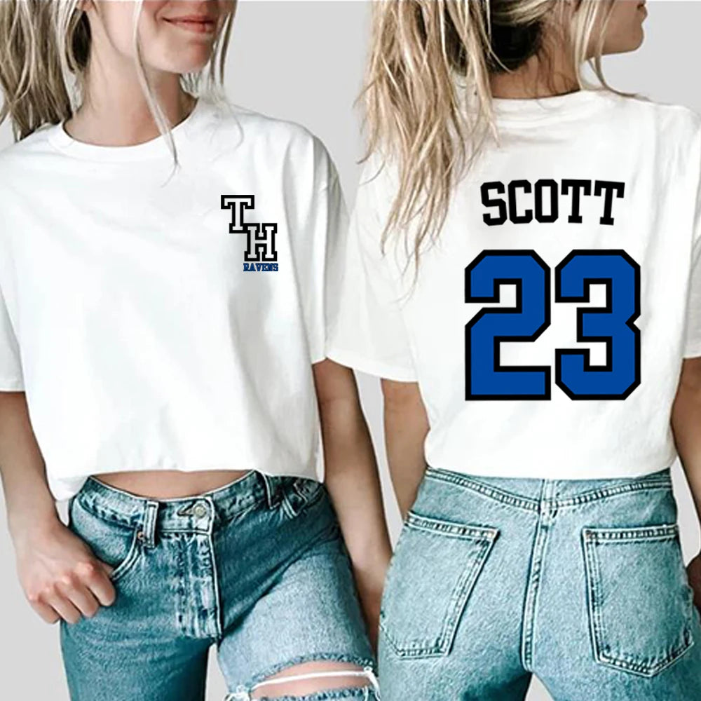 TREE HILL RAVENS Scott 23 T-shirt One Tree Hill Merch Nathan Scott Shirt North Carolina Tees Tv Show OTH Merch 2 Side Print Tops