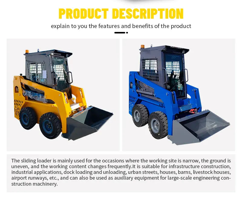JC25 Mini Wheeled Skid Steer Loader | 1.3 Ton