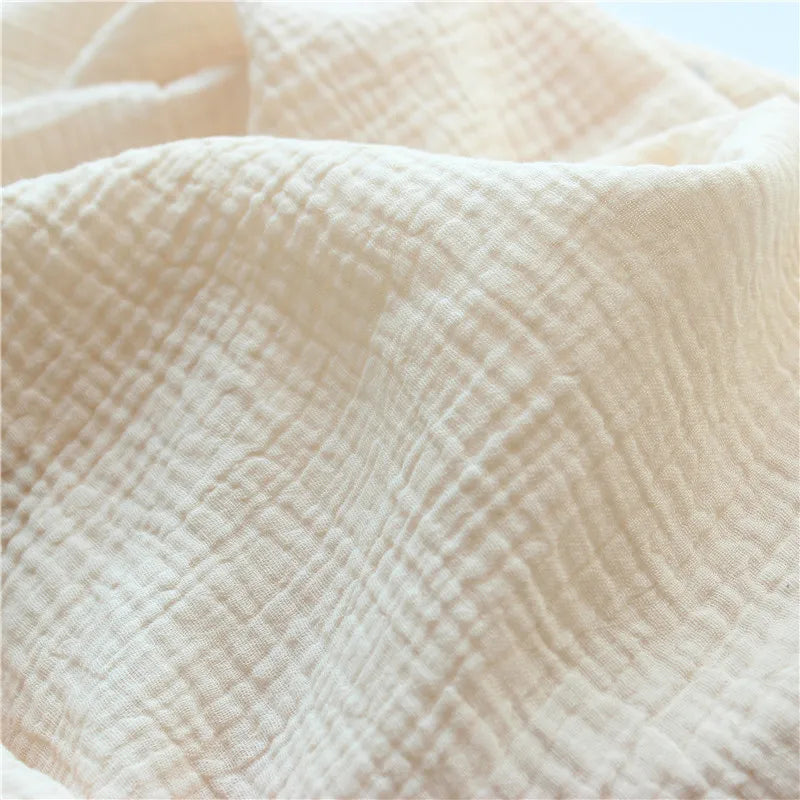 100*135cm Fabric Drape Cotton and Linen Double Gauze Crepe Fabric for Baby Clothes, Ladies' Skirts, Sleepwear