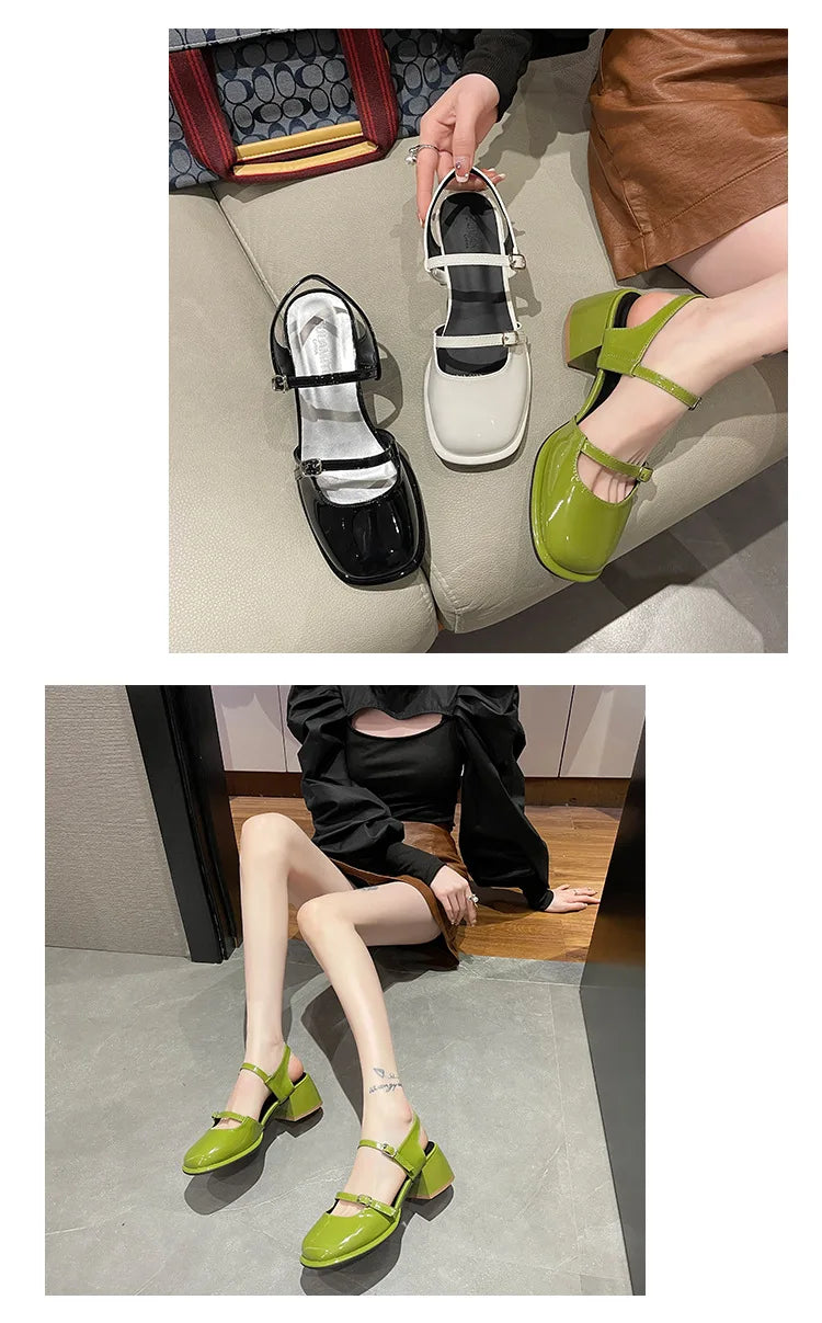 Summer new Mary Jane shoes Non-slip Outdoor beach flat Ladies Casual Hollow sandals Fashion versatile comfort Shoes Zapatos