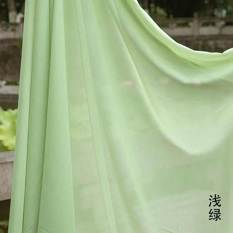 100D CHIFFON FABRIC BY THE METER - Soft Woven Sheer, 55 Colors - Make It Yours