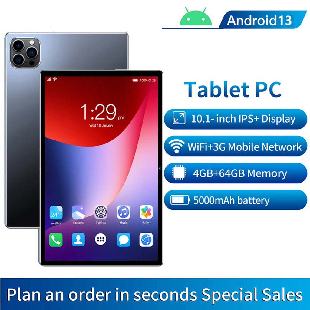 10.1" Tablet PC 4GB 64GB – Octa Core Dual SIM 3G WiFi