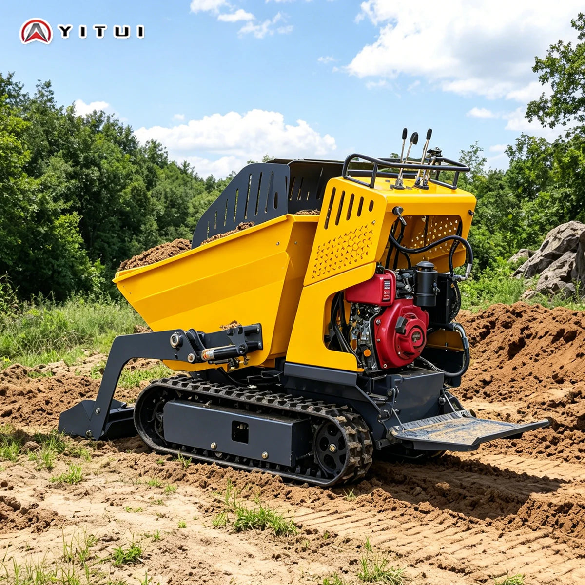 Mini Crawler Dumper - QY-500S - Hydraulic Tipping