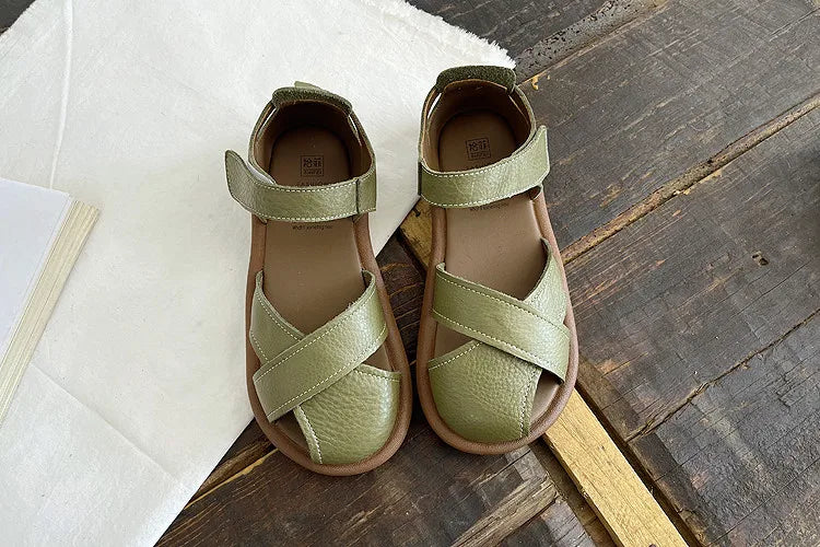 Careaymade-Genuine leather soft surfaces comfortable sandals,original big women's shoes,summer hollowed out women beach shoes