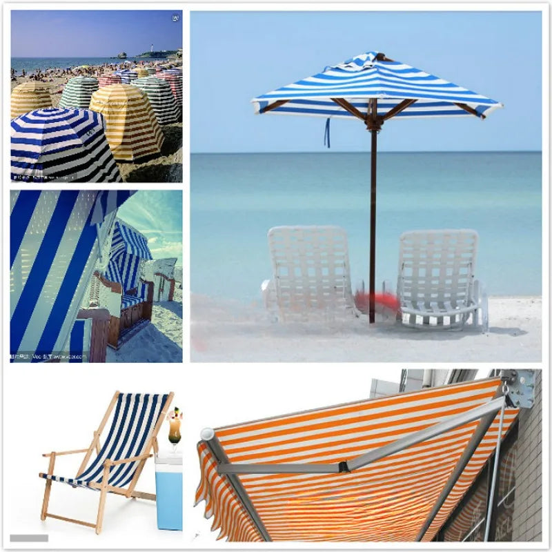 STRIPED OXFORD FABRIC 420D - PU Waterproof, 150cm Wide, 19 Colors - Ready for Rain