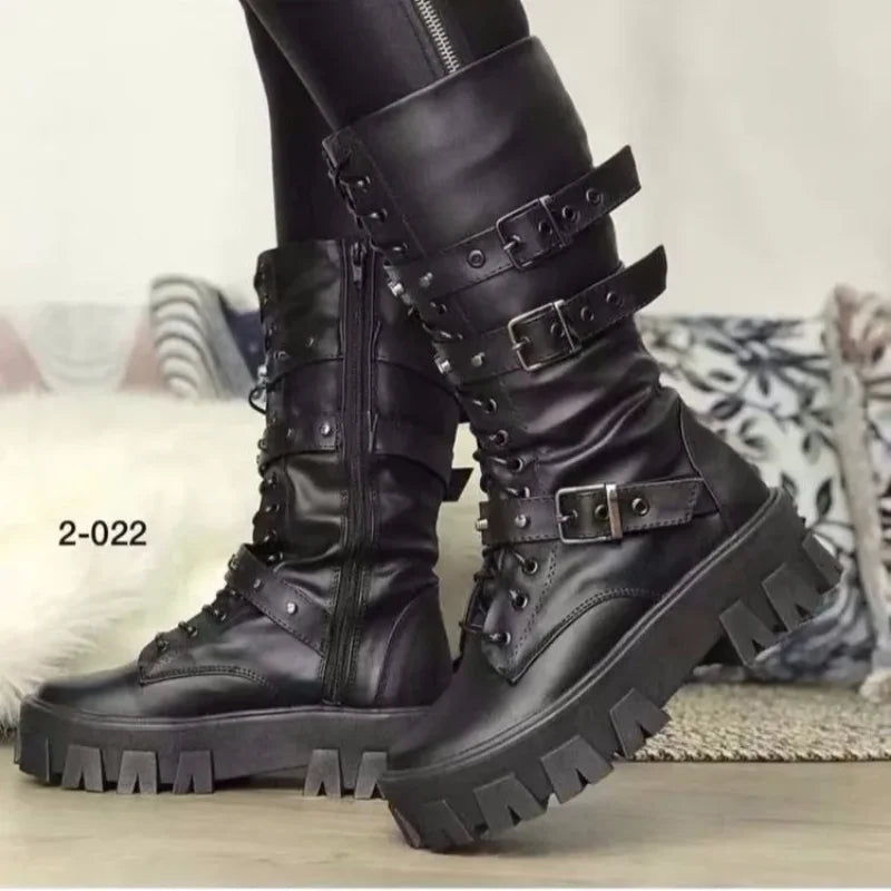 Punk Knight Mid-Calf Boots – Hoof Heel