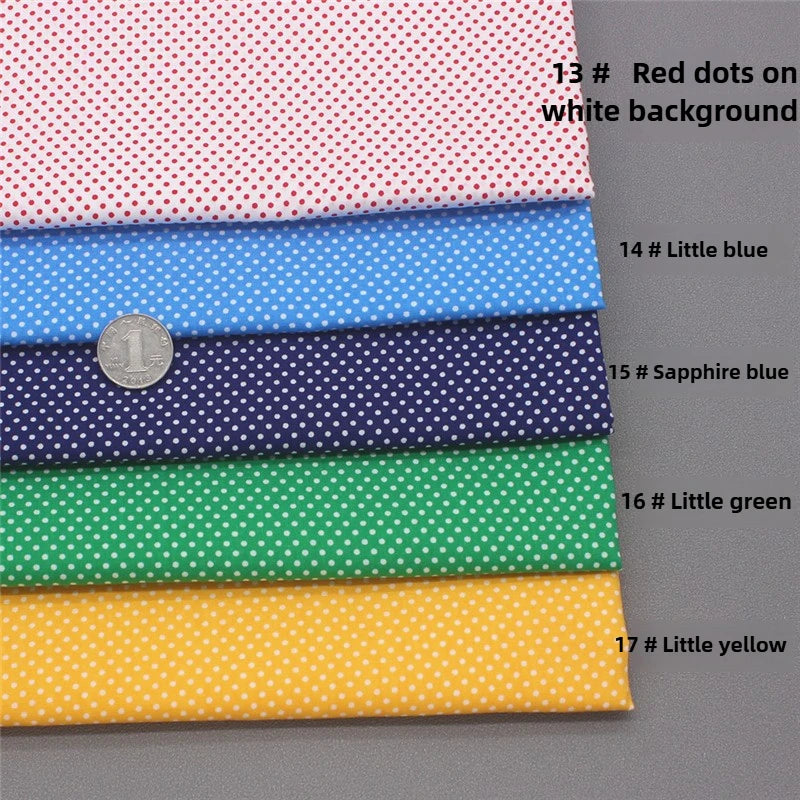 Pure Cotton Polka Dot Poplin Fabric Thin Upholstery By the Meter for Clothes Shirts Pants Skirts Dresses DIY Sewing Soft Textile