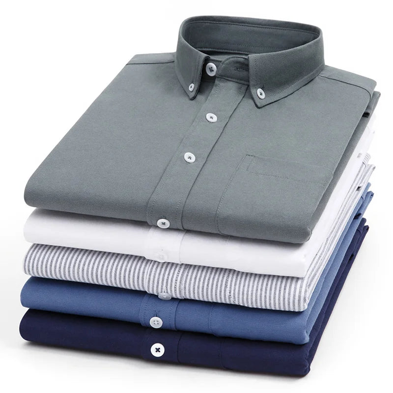 OXFORD CLASSIC - Men's Cotton Plaid Shirt - Slim Fit, Timeless Pattern